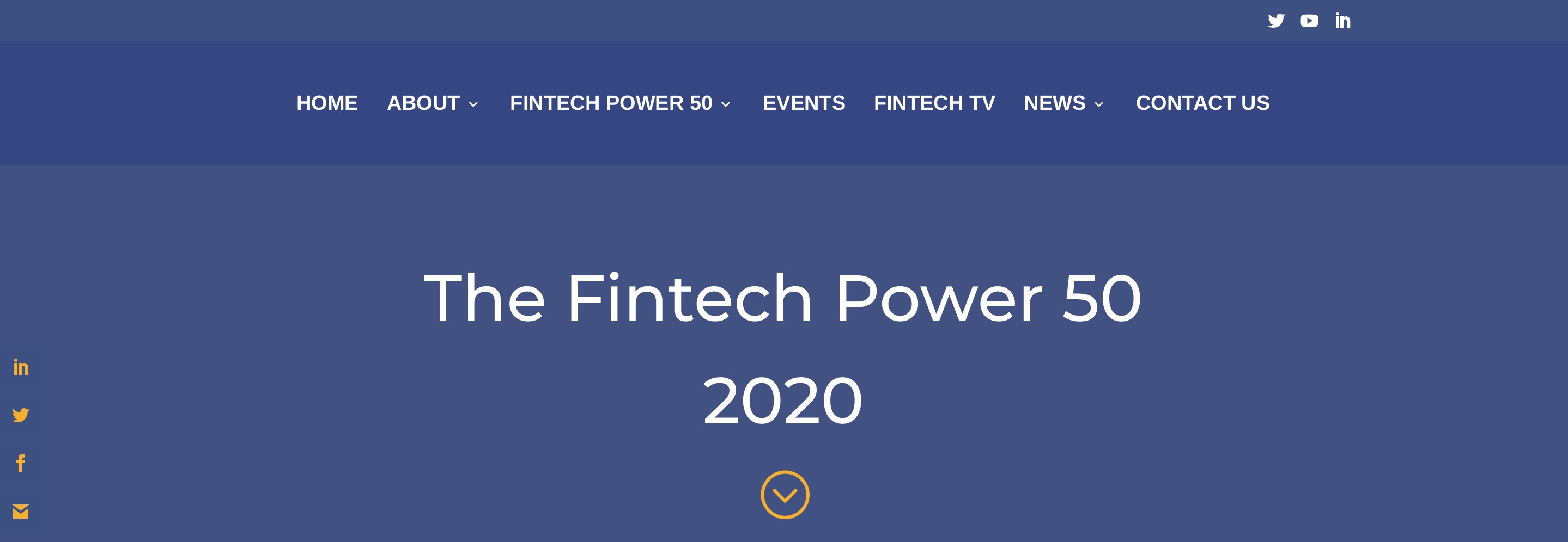 The Winning Ten: Finovate Alums Earn Spots on the 2020 Fintech Power 50